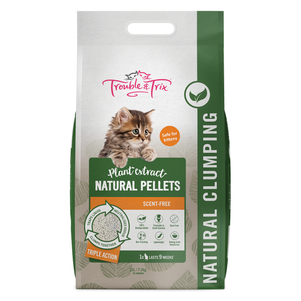 Trouble & Trix Natural Cat Litter 15L