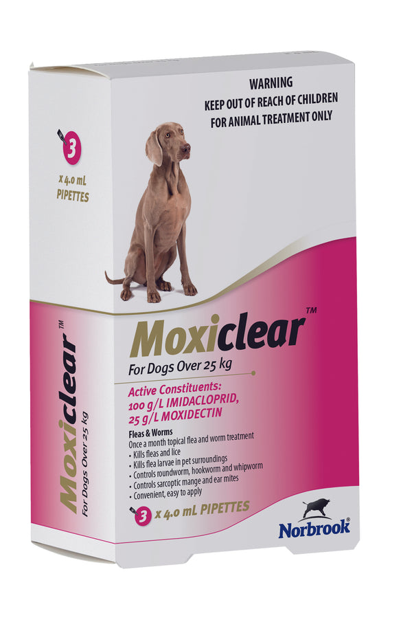 Moxiclear For Dogs Over 25kg 3 Pack