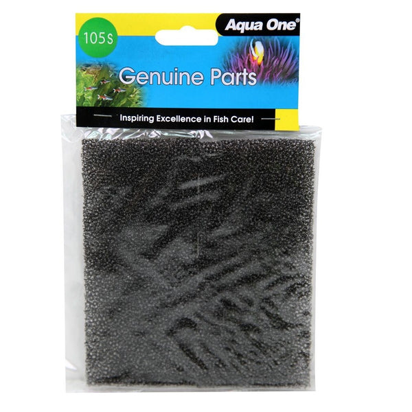 Aqua One Black Filter Sponge EcoStyle 42/47 2 Pack (105S)