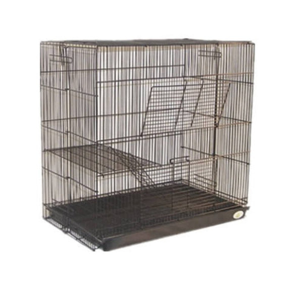Pet One Chinchilla/Rat Cage Black (61x37x60cm)