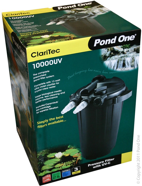 Pond One ClariTec 10000 Pressurised Filter 13W UVC
