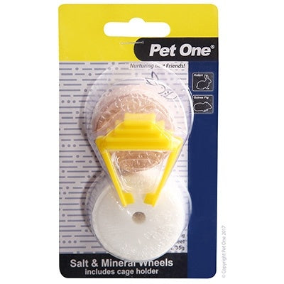 Pet One Salt Lick & Mineral Wheel Combo 120G