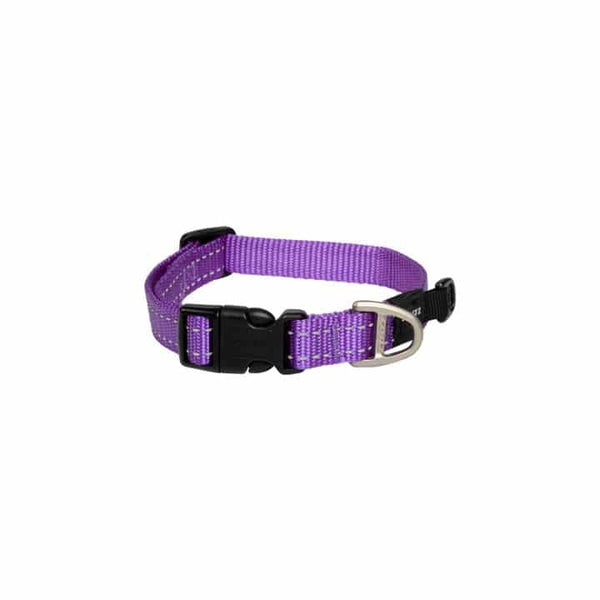 Rogz Nitelife Dog Collar Purple Small