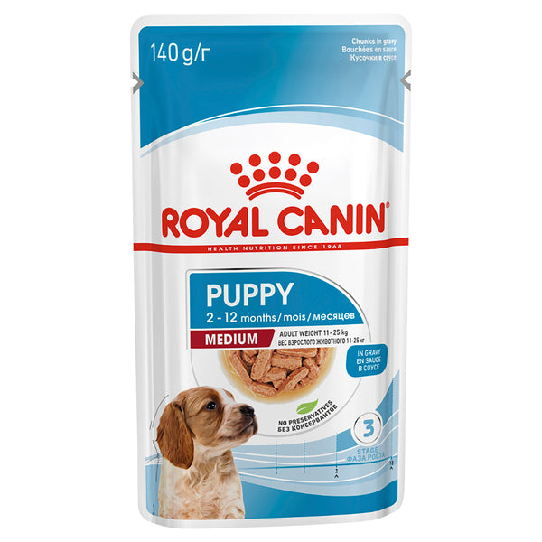 Royal Canin Medium Wet Puppy 140G 10 Pack