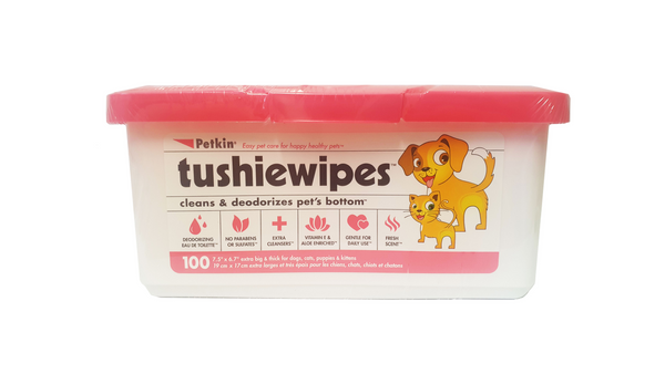 Petkin Tushie Wipes 100 Pack