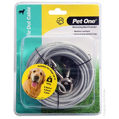 Pet One Tie Out Cable 45KG 9m