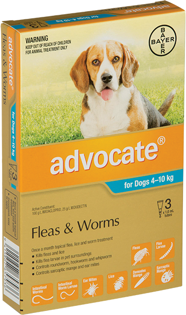 Advocate For Medium Dogs 4-10KG 3 Pack