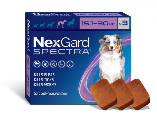 Nexgard Spectra Chewable Dog 15.1-30KG 3 Pack