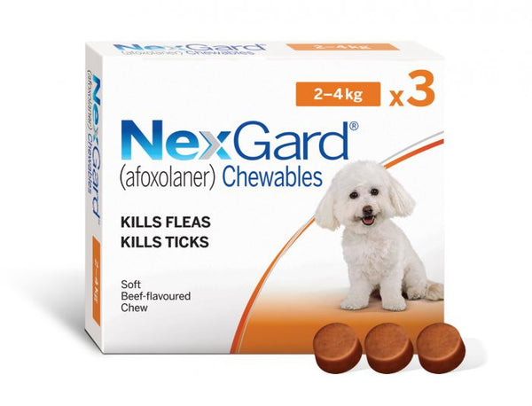 NexGard Chewable Dog 2-4KG 3 Pack