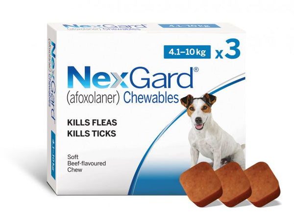 NexGard Chewable Dog 4-10KG 3 Pack