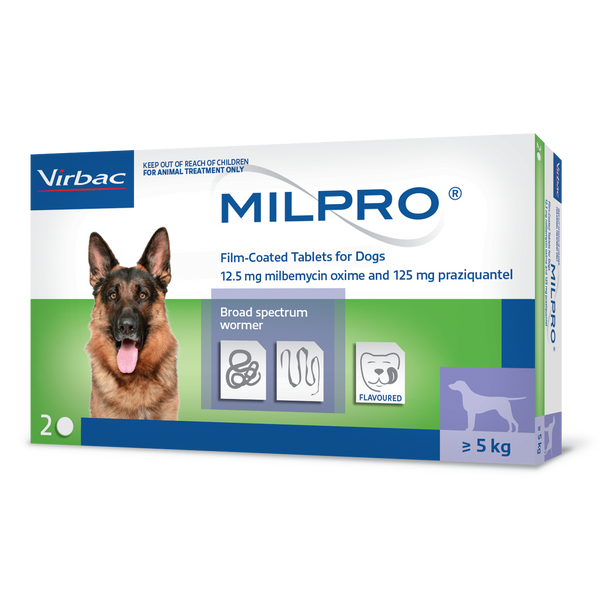 Milpro Dog Worming Tablets 2 Pack
