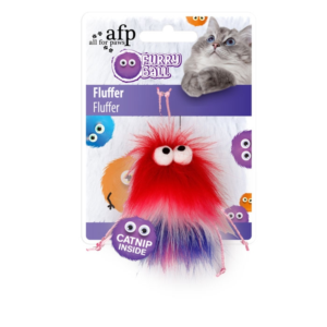 AFP Furry Ball Cat Fluffer - Red