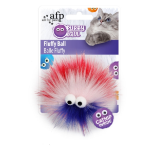 AFP Furry Ball Cat Fluffy Ball - Red