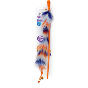 AFP Furry Ball Cat Long Fluff Wand - Orange