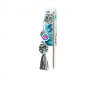 AFP Knotty Habit Cat Yarn Pom Pom Wand