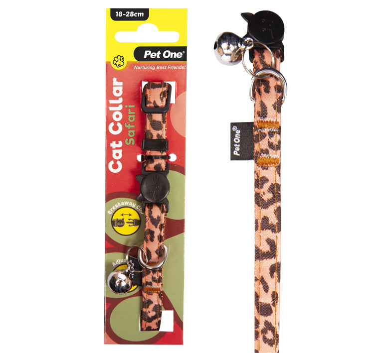 Pet One Cat Collar Nylon Safari Orange