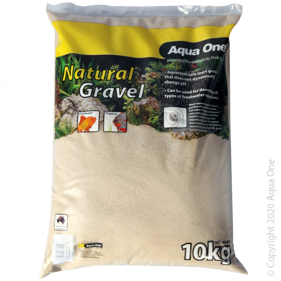 Aqua One Natural Gravel River Sand Australian 10kg