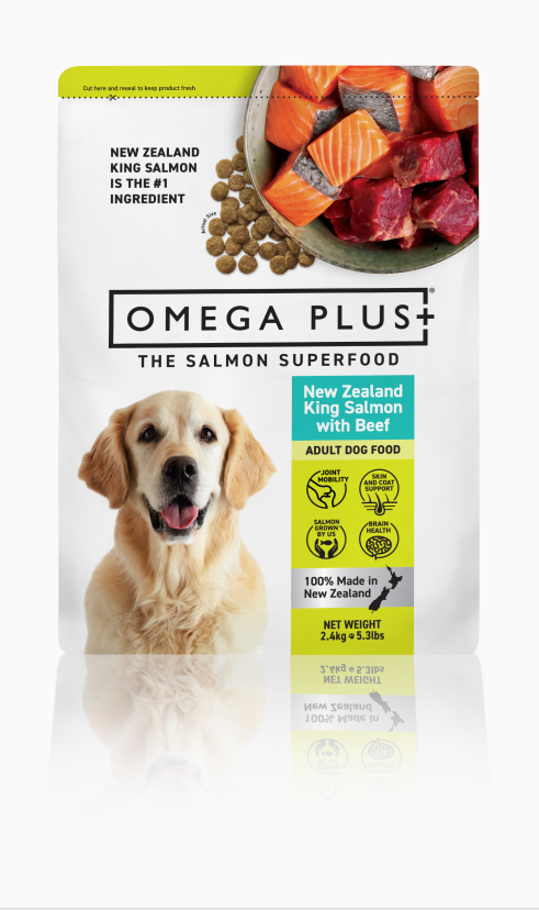 Omega Plus King Salmon & Beef Dry Dog Food 2.4kg
