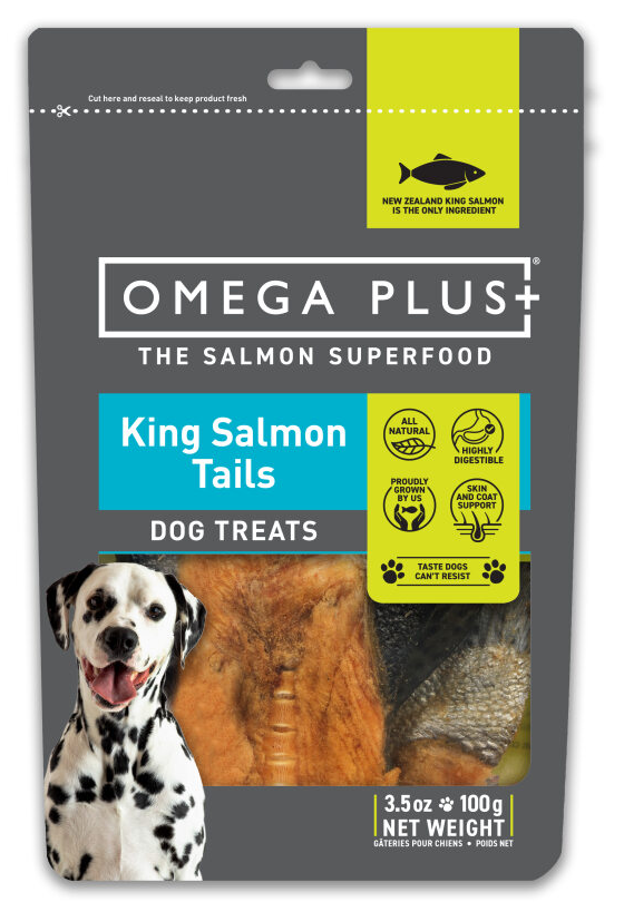 Omega Plus King Salmon Tails Dog Treats 100g