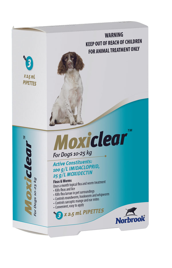 Moxiclear For Dogs 10-25kg 3 Pack