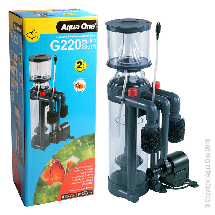 Aqua One G220 Protein Skimmer Up To 800L - Fish Tank Filters, Powerheads & Wavemakers 
