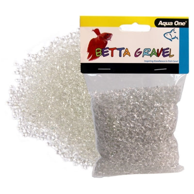 Aqua One Gravel Betta Glass Clear 350g - Fish Tank Decorations 