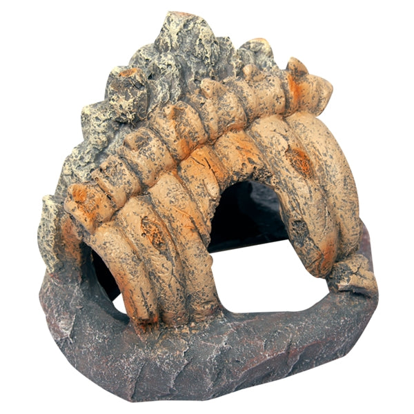 aqua one ornament dinosaur ribs with a cave