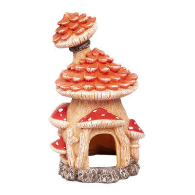 Aqua One Ornament Fairy Mushroom House - Fish Tank Decorations 