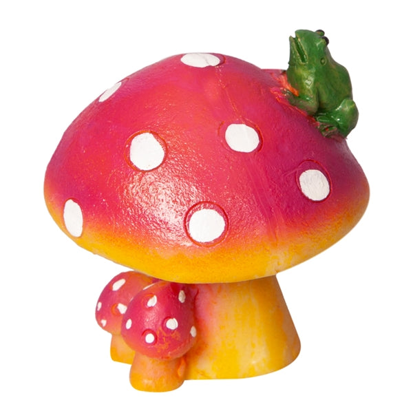 Aqua One Ornament Mushroom With Toad - Fish Tank Decorations 