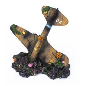 AquaWorld Crashed WW2 Plane A - Fish Tank Decorations 