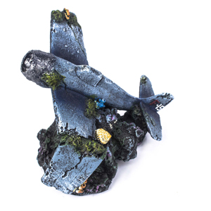 AquaWorld Crashed WW2 Plane B - Fish Tank Decorations 