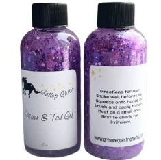 Armor Equestrian Gallop Glitter Mane and Tail Gel - Equine Grooming - Pink-Purple-Teal-Silver