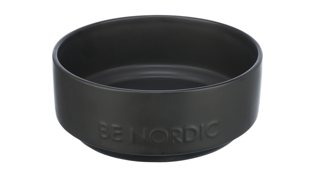 BE NORDIC Non-Slip Bowl 1.2L Black - Dog Bowls & Feeding Accessories 