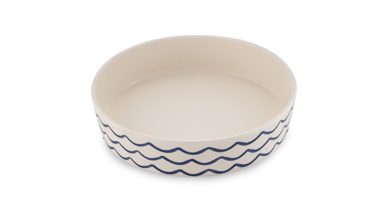 Beco Classic Bamboo Ocean Waves Cat Bowl 200ml - Cat Bowls & Feeding Accessories 