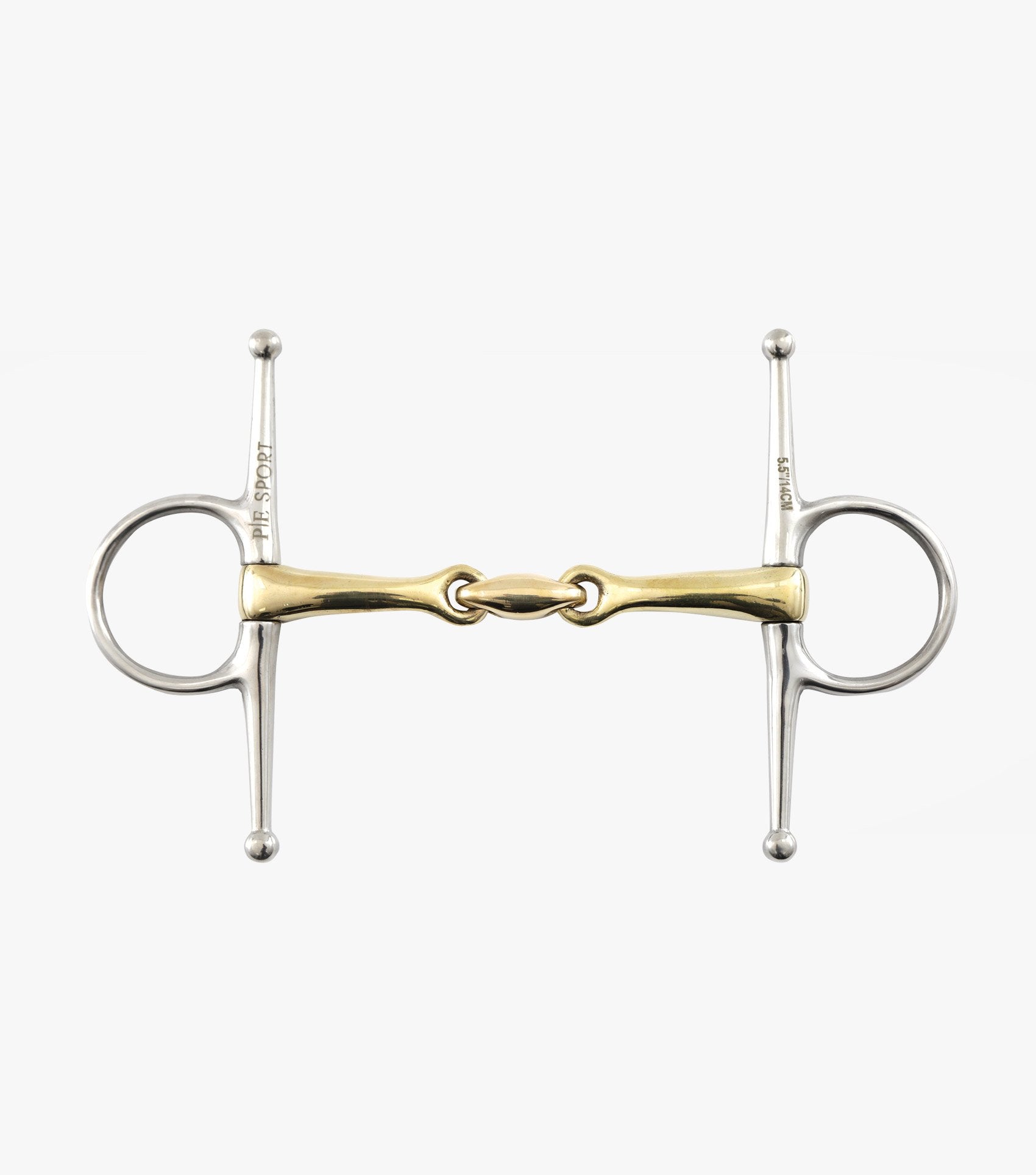 Premier Equine Brass Alloy Full Cheek Snaffle with Lozenge