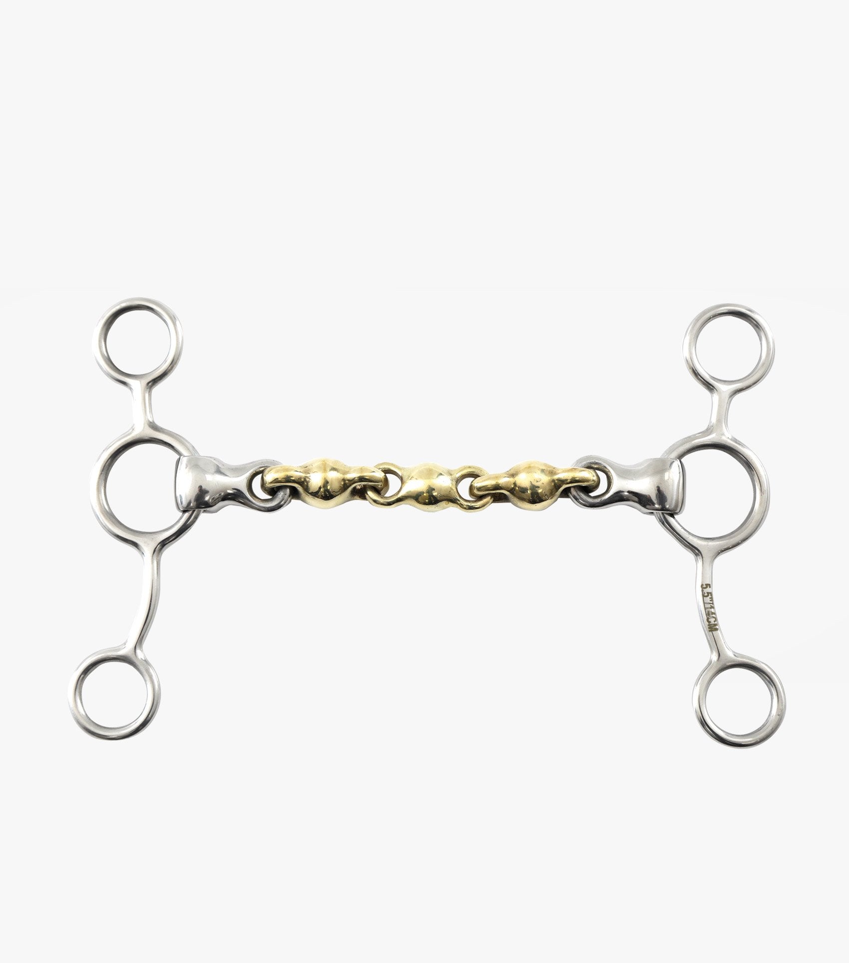 Premier Equine Brass Alloy Tom Thumb Bit with Waterford Mouth