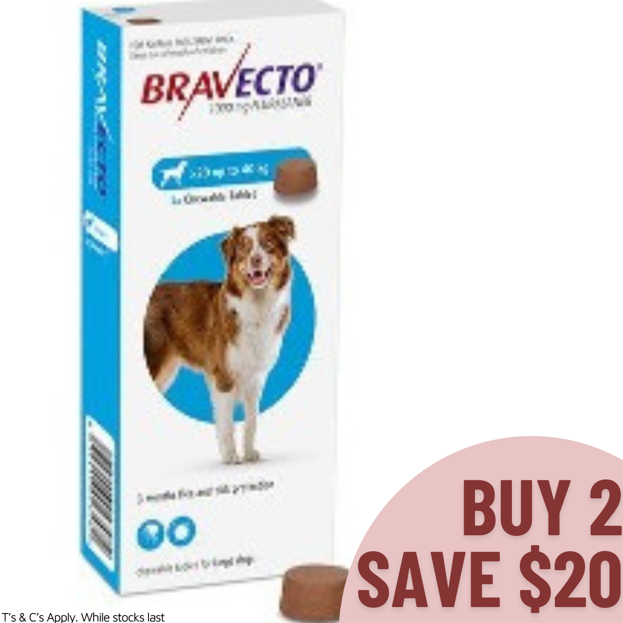 Bravecto Chewable Tablet Large Dog 20-40KG