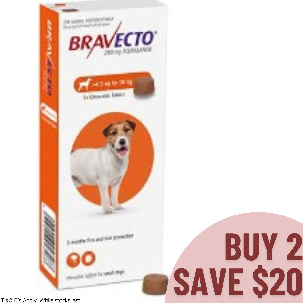 Bravecto Chewable Tablet Small Dog 4.5-10KG
