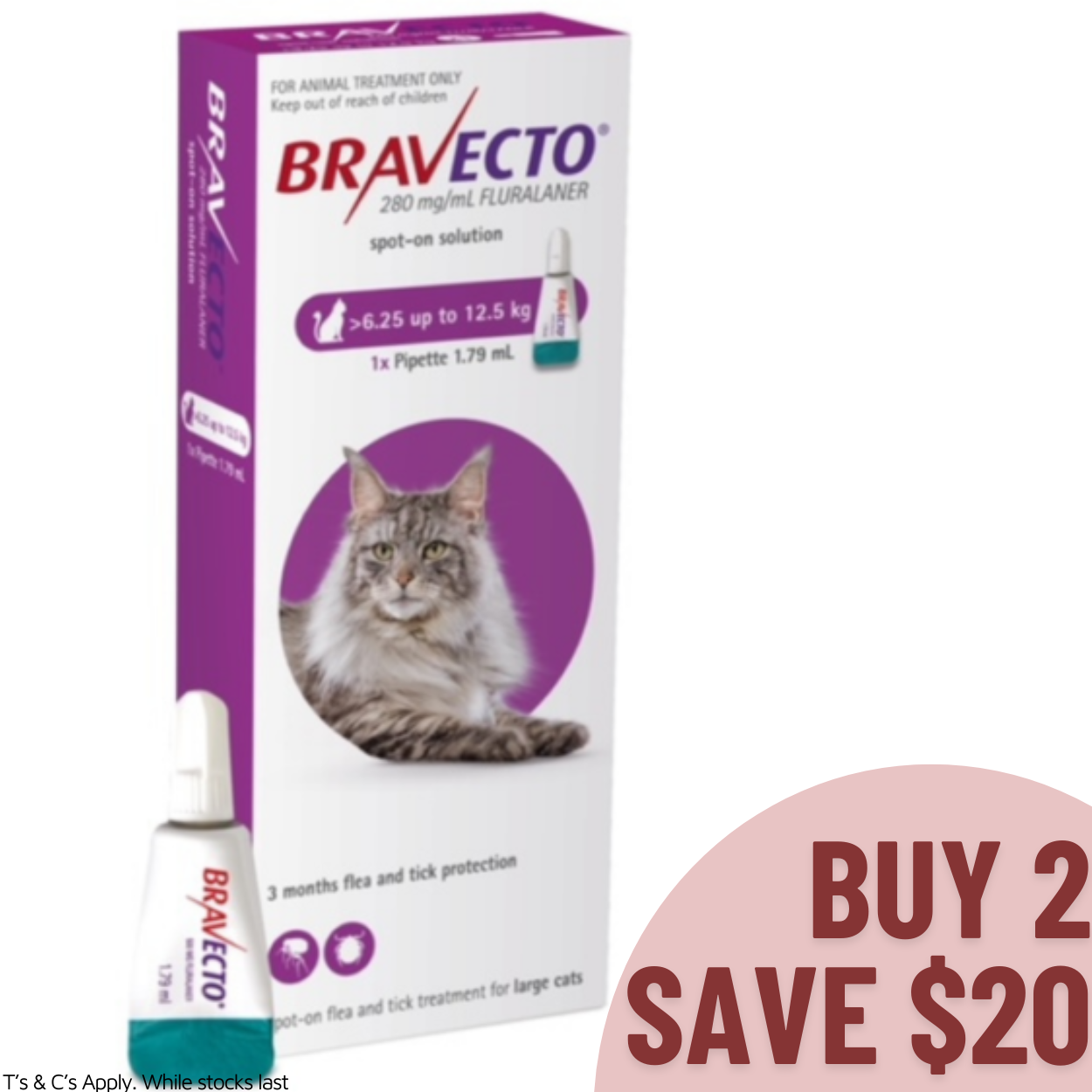 Bravecto Spot On Large Cats 6.25-12.5KG