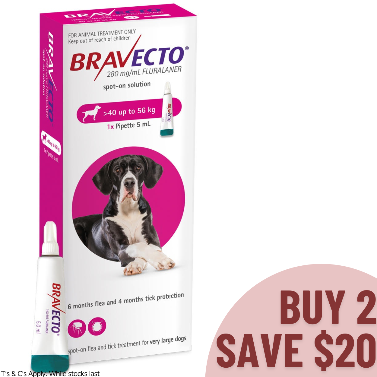 Bravecto Spot On Very Large Dogs 40-56KG