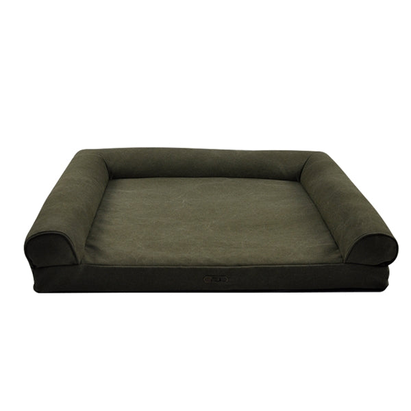 Brooklands Canvas Sofa Bed Green - Dog Bedding 