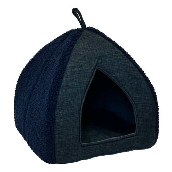 Brooklands Sherpa Cuddly Cave Navy - Cat Bedding 