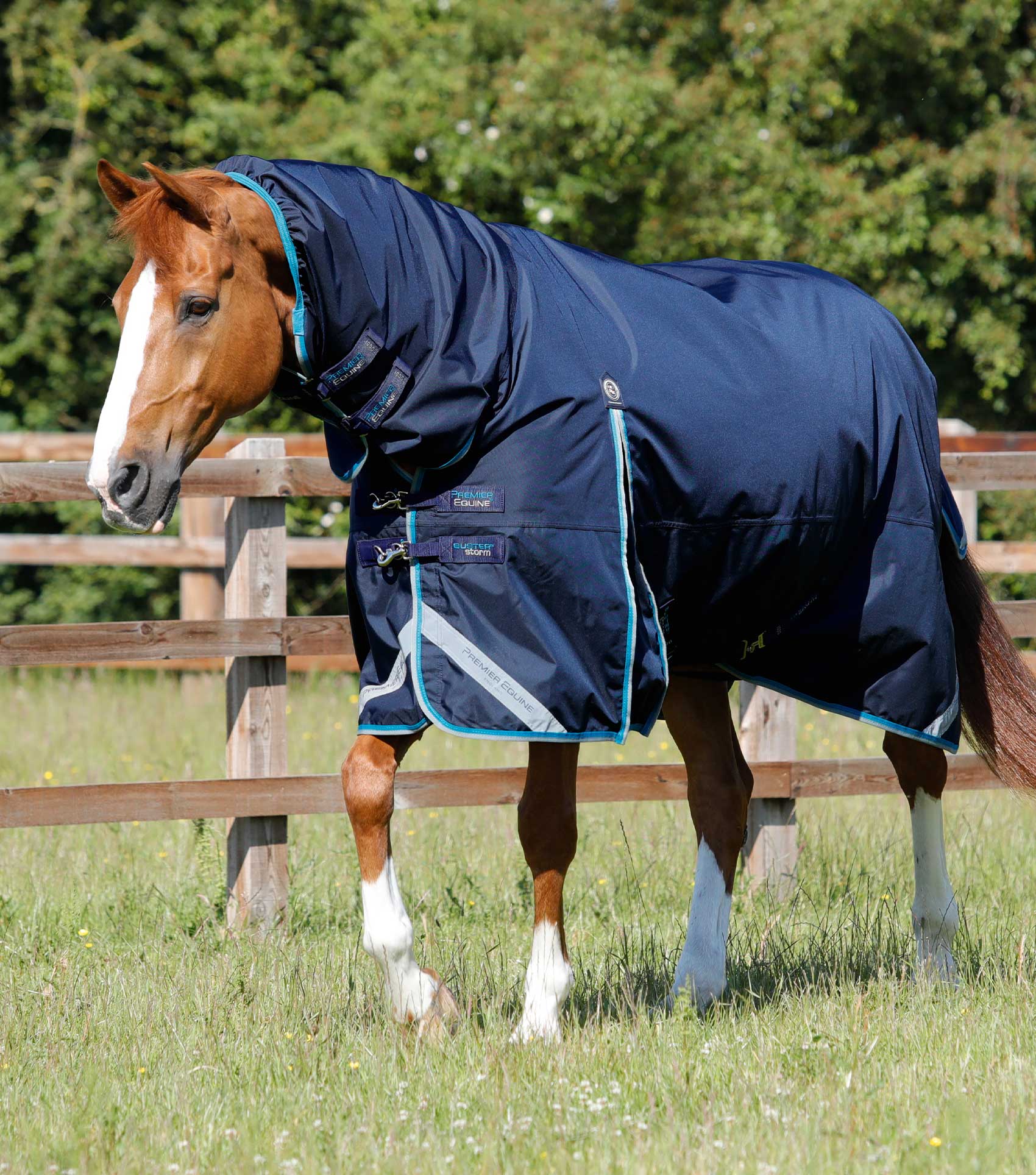 Premier Equine Buster Storm 100g Combo Turnout Rug with Snug-Fit Neck