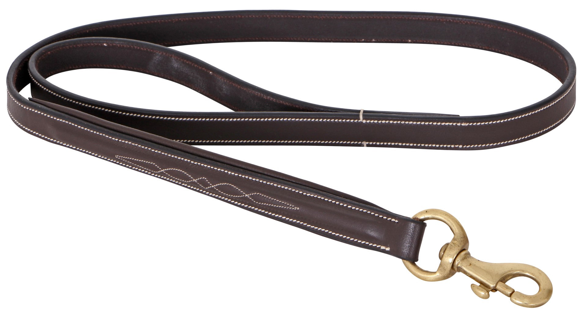 Cavallino Leather Raised Stitched Dog Lead - Dog Collars, Leashes & Harnesses 
