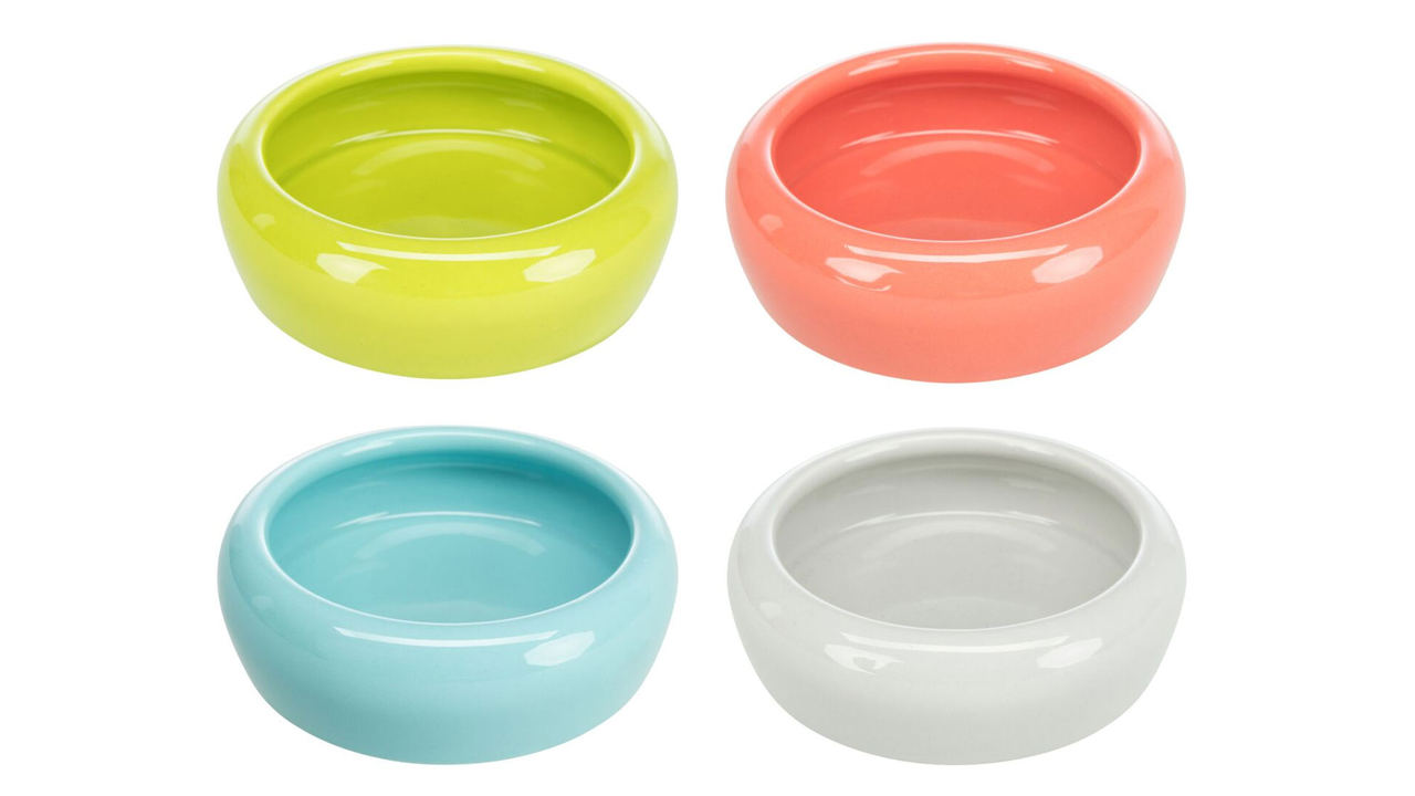 Ceramic Bowl with Rounded Rim 15cm - Small Animal Feeders & Waterers 