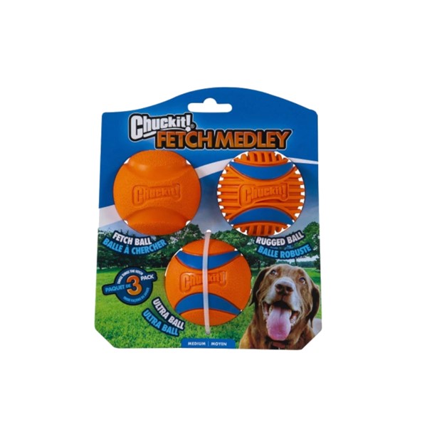 ChuckIt! Fetch Medley 3 Pack - Dog Toys 