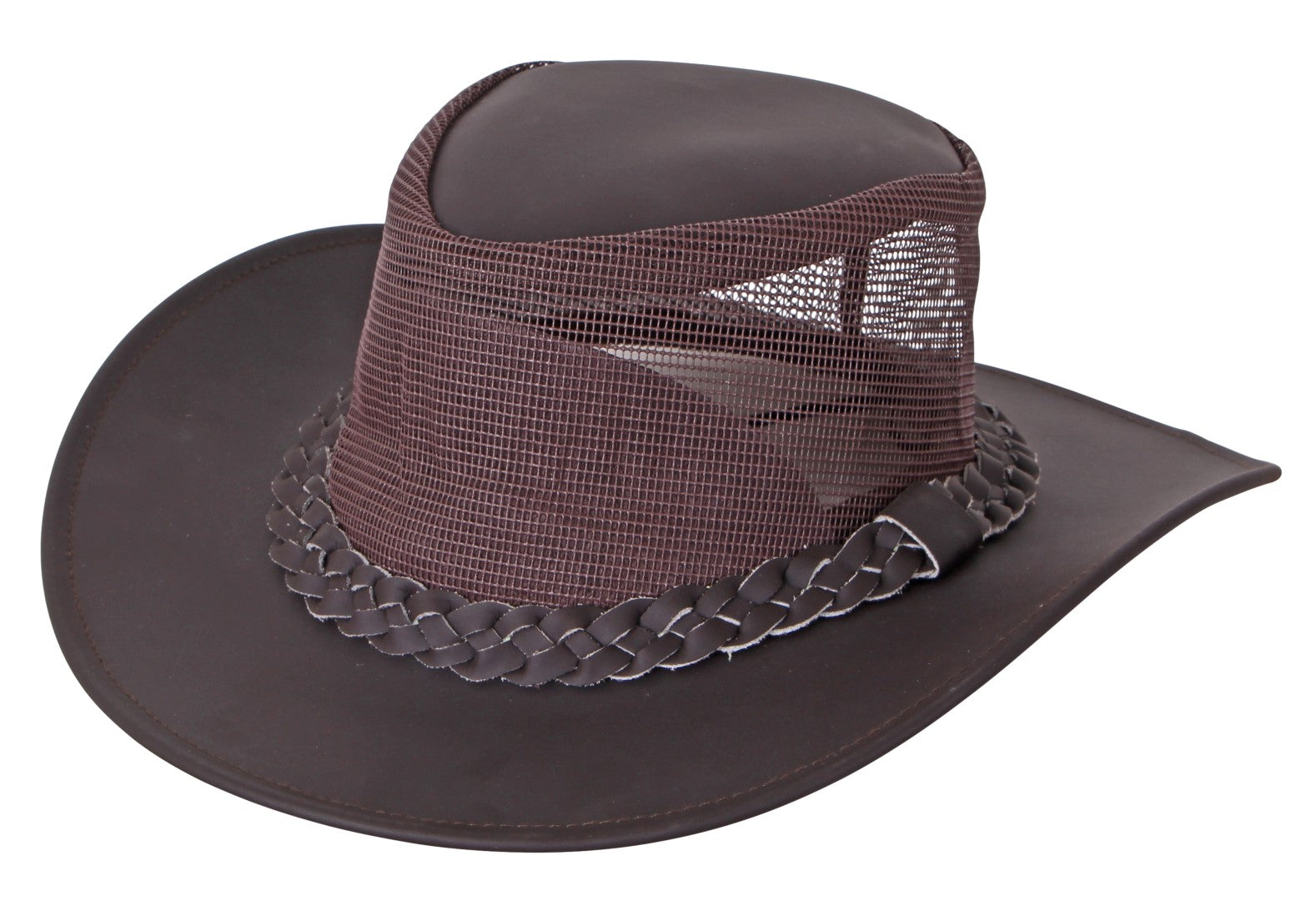 Double Hill Colorado Leather Mesh Hat - Equestrian Gloves & Hats 