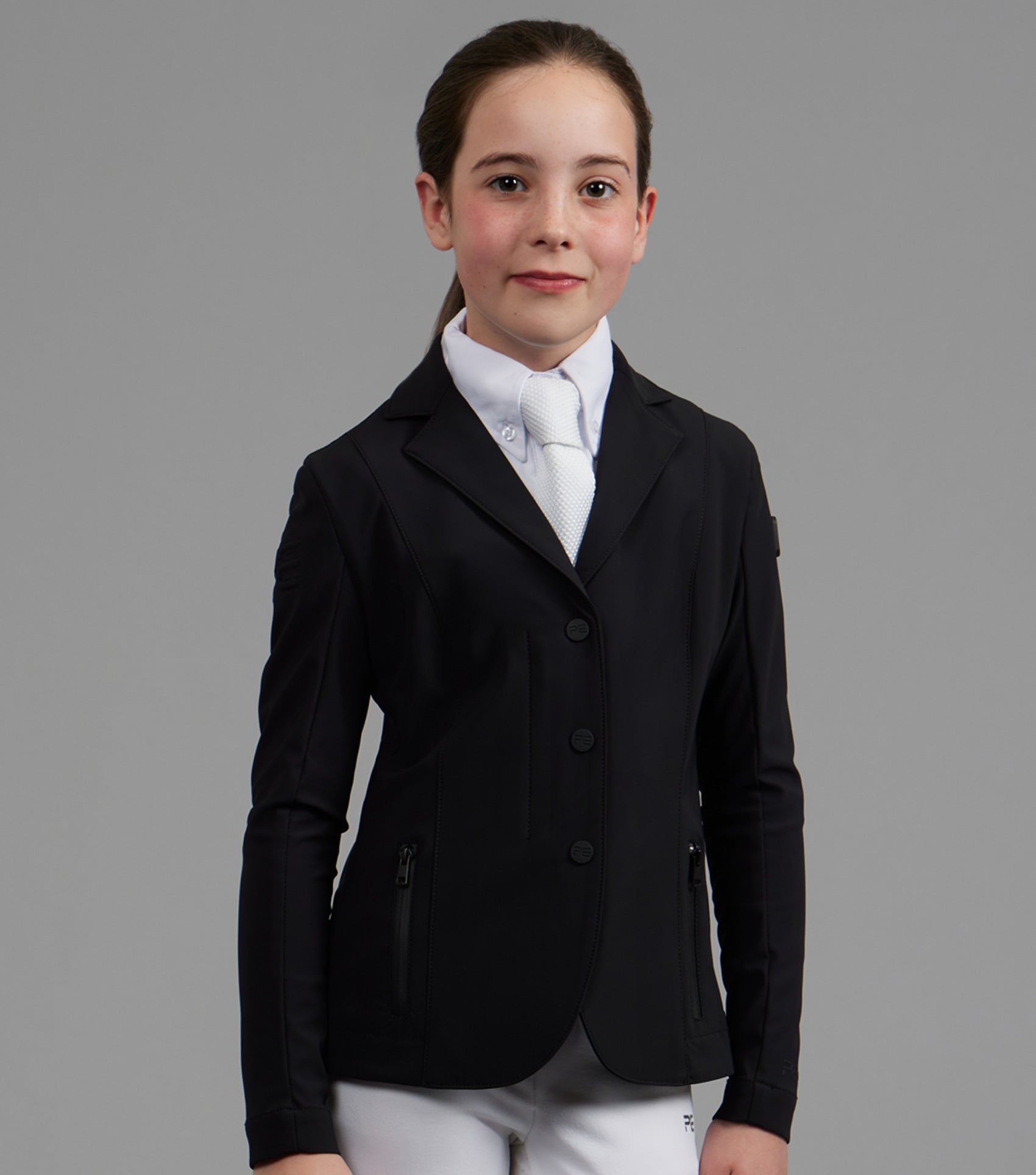 Premier Equine Evinco Girls Competition Jacket Jet Black