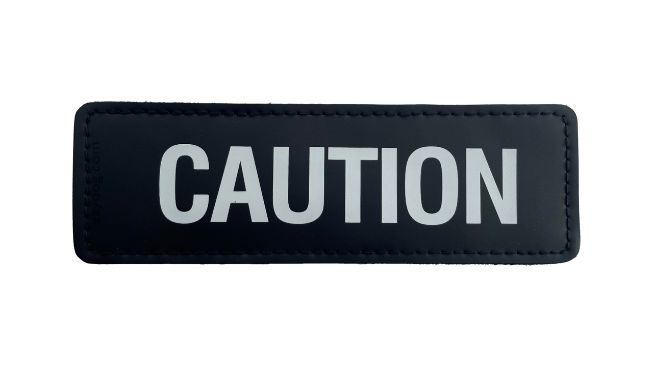 EzyDog Side Patch 'CAUTION' - Dog Collars, Leashes & Harnesses 