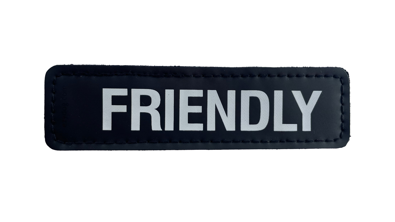 EzyDog Side Patch 'FRIENDLY' - Dog Collars, Leashes & Harnesses 
